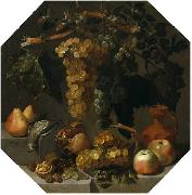 Juan de  Espinosa Bodego ochavado con racimos de uvas painting